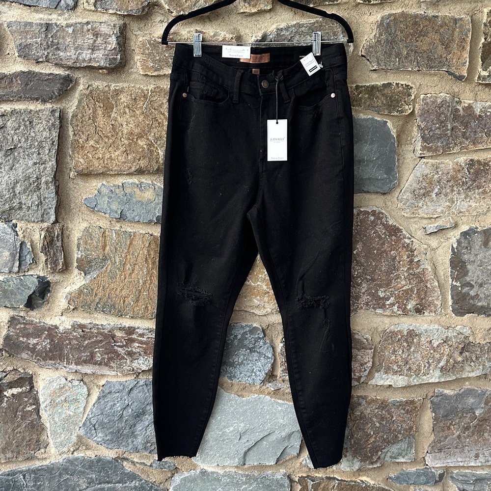 NWT Judy Blue Black High Waist Skinny Jeans Size 14W